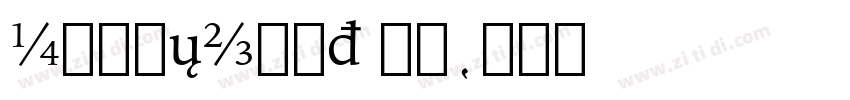 GoudyOlSt BT字体转换